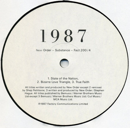 New Order – Substance (2× Vinyl LP, Factory Communications Ltd., 1987) – VG+ / EX
