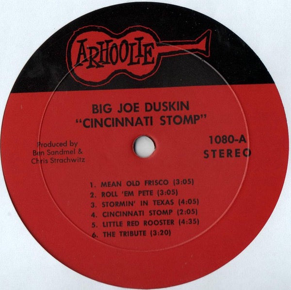 Big Joe Duskin _ Cincinnati Stomp (Vinyl LP, Arhoolie, 1979) - Near Mint