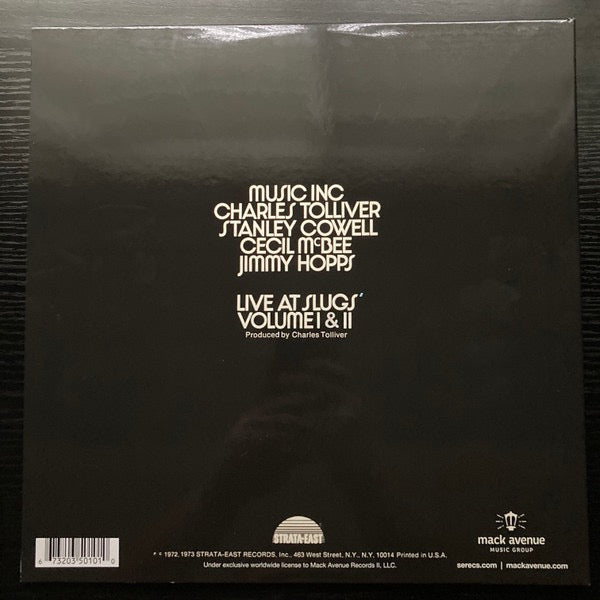 Music Inc. (Charles Tolliver / Stanley Cowell / Cecil McBee / Jimmy Hopps) – Live at Slugs’, Volume I & II (2xLP, Strata-East / Mack Avenue Music Group, 2025, US, 180g) – Near Mint