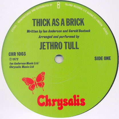 Jethro Tull – Thick as a Brick (Vinyl LP, Chrysalis, 1973) – VG+ / EX
