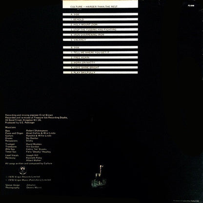 Culture – Harder Than the Rest (Vinyl LP, Virgin Records, 1978) – VG / Near Mint