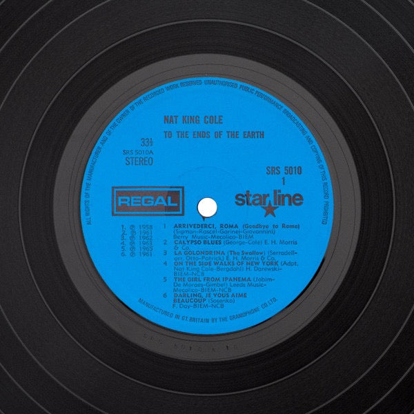Nat King Cole - To the Ends of the Earth (Vinyl LP, EMI Regal, 1969) - EX /EX