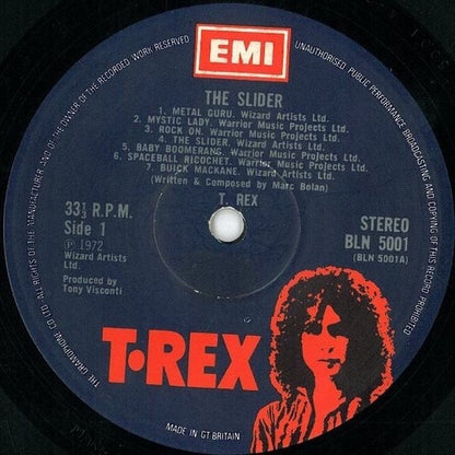 T.Rex - The Silder (Vinyl LP, Priority, 1971) - EX /EX