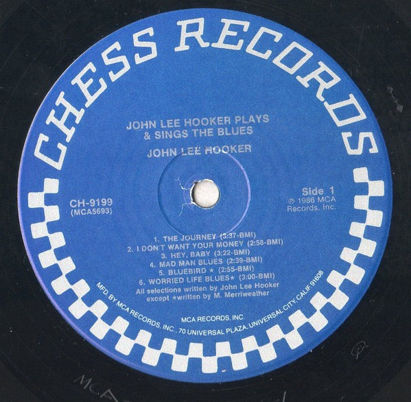 John Lee Hooker - Plays and Sings the Blues (Vinyl LP, Chess, 1986) - EX / EX