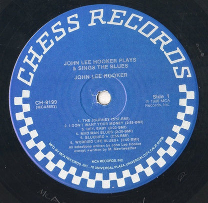John Lee Hooker - Plays and Sings the Blues (Vinyl LP, Chess, 1986) - EX / EX