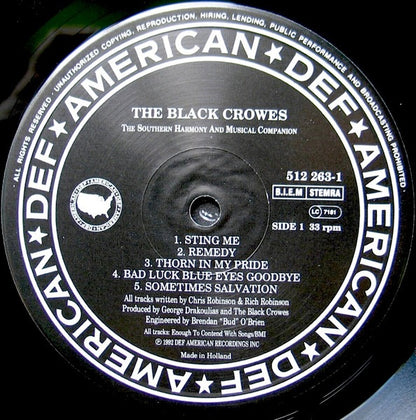 The Black Crowes - The Southern Harmony and Musical Companion (Vinyl LP, Def American 1992) - Near Mint