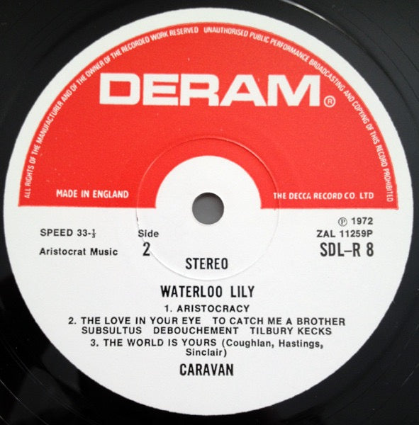 Caravan – Waterloo Lily (Vinyl LP, Deram, 1972) – EX / EX