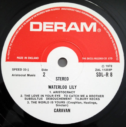 Caravan – Waterloo Lily (Vinyl LP, Deram, 1972) – EX / EX