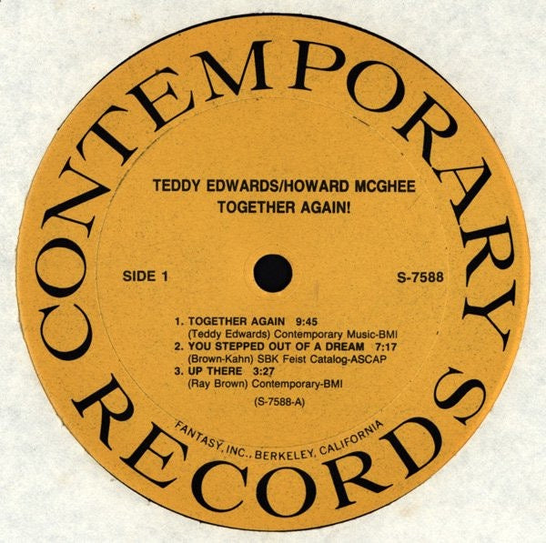 Teddy Edwards & Howard McGhee - Together Again!! (Vinyl LP, Contemporary, 1987) - Near Mint