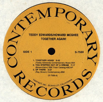 Teddy Edwards & Howard McGhee - Together Again!! (Vinyl LP, Contemporary, 1987) - Near Mint