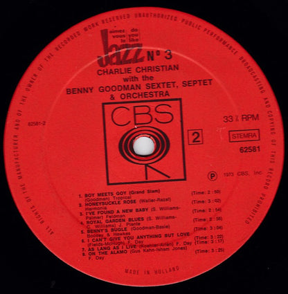 Charlie Christian – Solo Flight: With The Benny Goodman Sextet, Septet and Orchestra Vol. II (Vinyl LP, CBS, 1969, Mono) – VG / EX