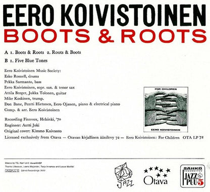 Eero Koivistoinen - Boots & Roots (Vinyl 12",  Jazzpuu, 2020) - Near Mint