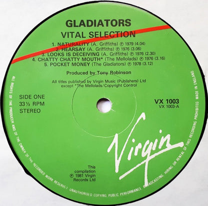 The Gladiators – Vital Selection (Vinyl LP, Virgin Records, 1981) – EX / EX