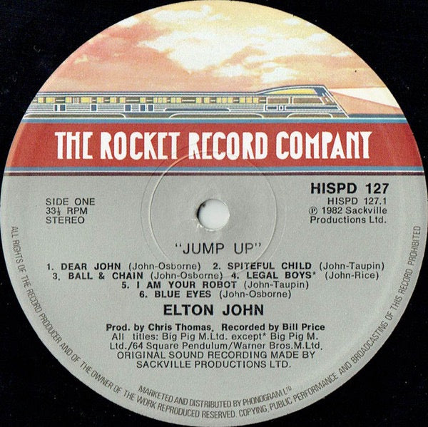 Elton John – Jump Up! (Vinyl LP, The Rocket Record Company, 1982) – EX / EX