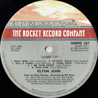 Elton John – Jump Up! (Vinyl LP, The Rocket Record Company, 1982) – EX / EX