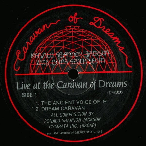 Ronald Shannon Jackson with Twins Seven Seven – Live at the Caravan of Dreams (Vinyl LP, Caravan of Dreams Productions, 1986) – EX / EX
