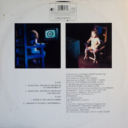 The Disposable Heroes Of Hiphoprisy – Television, The Drug Of The Nation (12" Vinyl, Island Records Inc, 1992) – EX / EX