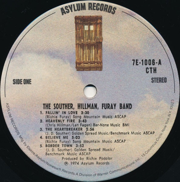 The Souther-Hillman-Furay Band – The Souther-Hillman-Furay Band (Vinyl LP, EMI Records Ltd, 1974, Gatefold) – EX / EX