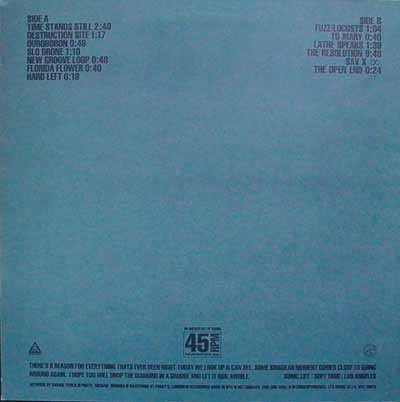 Lee Ranaldo – From Here to Infinity (12" 45 RPM Clear Etched Vinyl, Blast First, 1987) – EX / EX