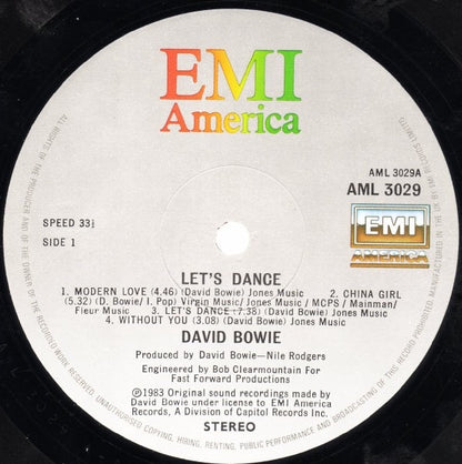 David Bowie – Let’s Dance (Vinyl LP, EMI Records, 1983) – EX / EX