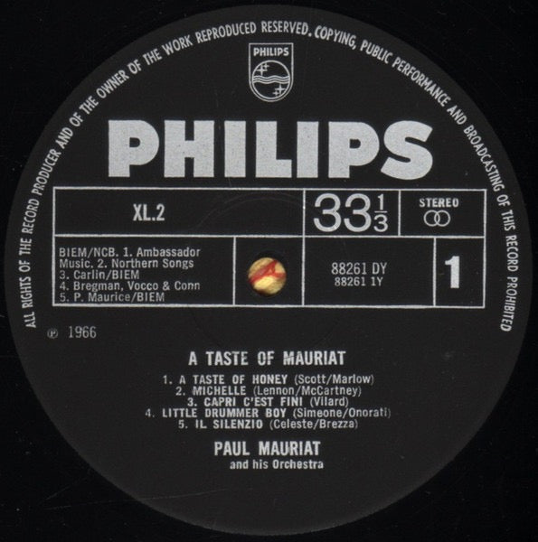 Paul Mauriat Orchestra - A Taste of Mauriat (Vinyl LP, Phillips 1967) - Ex / Ex