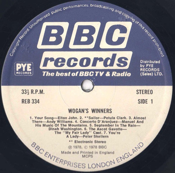 Various - Wogan's Winners (Vinyl LP, BBC 1978) - Ex / Ex