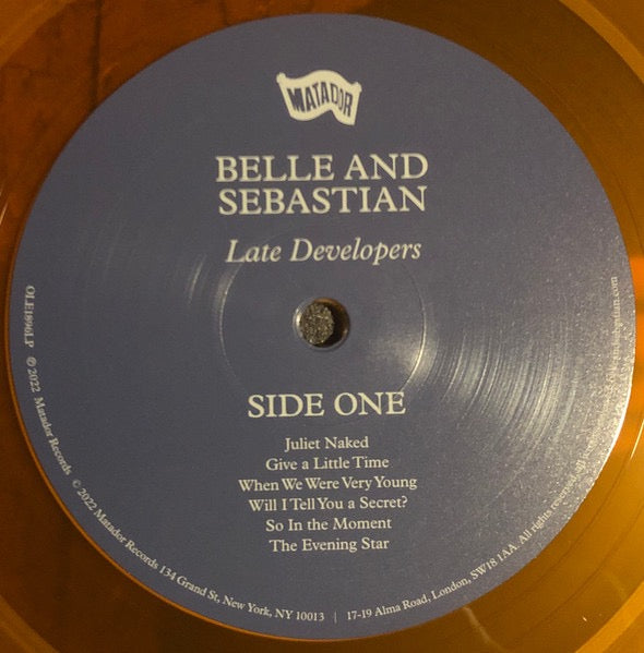 Belle & Sebastian Late Developers LP Ltd orange vinyl