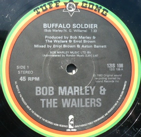 Bob Marley and the Wailers – Buffalo Soldier (12" Single, Island Records, 1983) – EX / EX