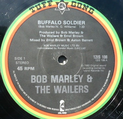 Bob Marley and the Wailers – Buffalo Soldier (12" Single, Island Records, 1983) – EX / EX