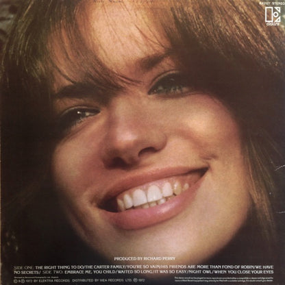Carly Simon – No Secrets (Vinyl LP, Elektra, 1972) – EX / EX