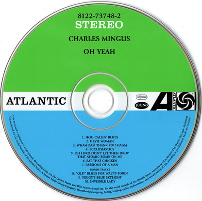 Charles Mingus – Oh Yeah (CD, Atlantic Jazz Masters, Atlantic Recording Corp., 1999 Reissue) – Mint (Unsealed)