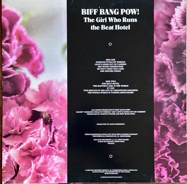 Biff Bang Pow! – The Girl Who Runs the Beat Hotel [LP Vinyl, Original 1987 Creation Pressing]