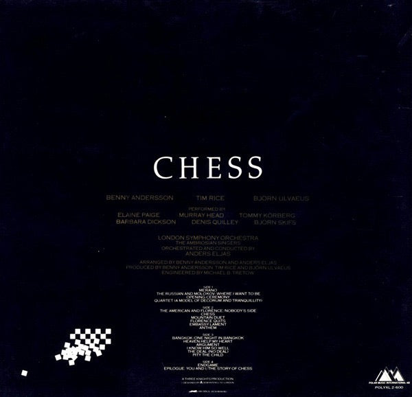 Benny Andersson, Björn Ulvaeus and Tim Rice - Chess  (Vinyl 2 LPs, RCA 1984) - Ex / Ex