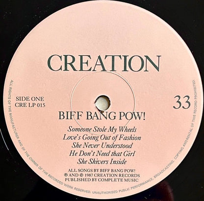 Biff Bang Pow! – The Girl Who Runs the Beat Hotel [LP Vinyl, Original 1987 Creation Pressing]