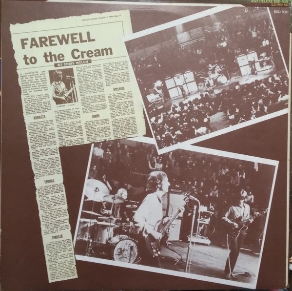 Cream – Strange Brew: The Very Best of Cream (Vinyl LP, RSO Records, 1983) – EX / EX