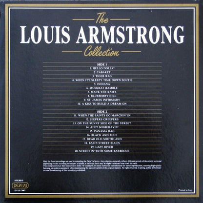 Louis Armstrong – The Louis Armstrong Collection: 20 Golden Hits (Vinyl LP, Déjà Vu, 1984) – EX / EX