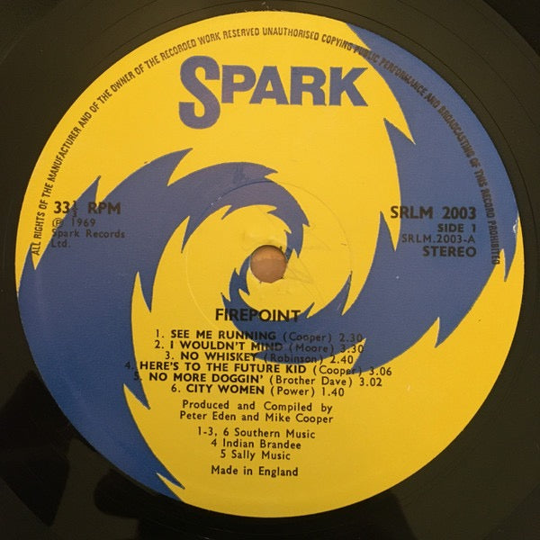 Various Artists – Fire Point (Vinyl LP, Spark Records, 2003 Reissue) – EX / EX
