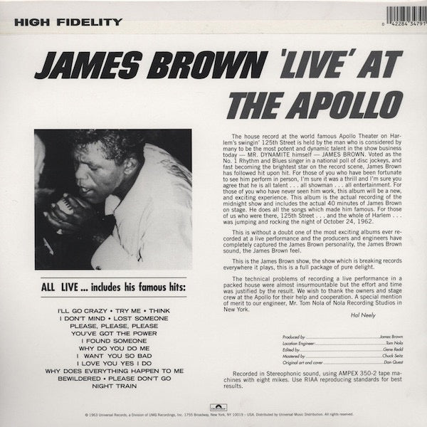 James Brown – Live at the Apollo (Vinyl LP, Polydor Reissue) – Mint / Sealed