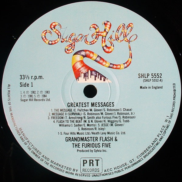 Grandmaster Flash and the Furious Five – Greatest Messages (Vinyl LP, Sugar Hill Records, 1984) – EX / EX