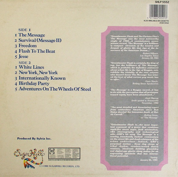 Grandmaster Flash and the Furious Five – Greatest Messages (Vinyl LP, Sugar Hill Records, 1984) – EX / EX