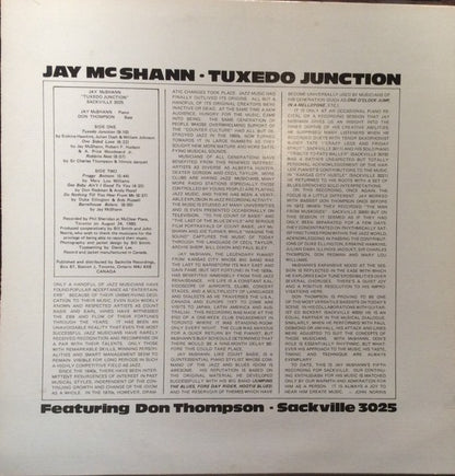 Jay McShann Featuring Don Thompson – Tuxedo Junction (Vinyl LP, McClear Place, 1980) – EX / EX