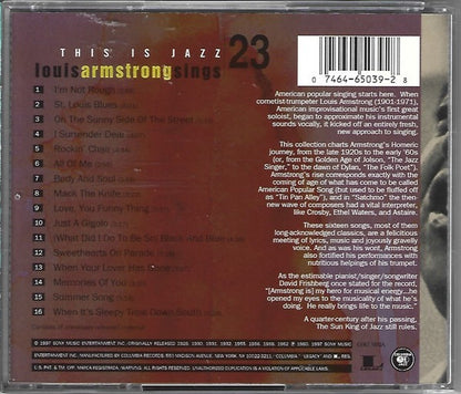 Louis Armstrong – This Is Jazz 23 (CD, Sony Music Entertainment, 1997) mint