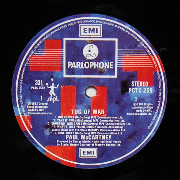 Paul McCartney – Tug of War (Vinyl LP, Parlophone, 1982) – Near Mint