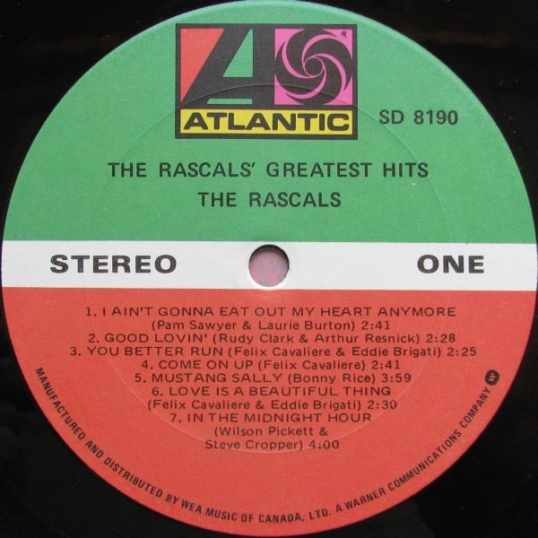The Rascals - Time Peace, Greatest Hits (Vinyl LP, Atlantic) - EX / EX