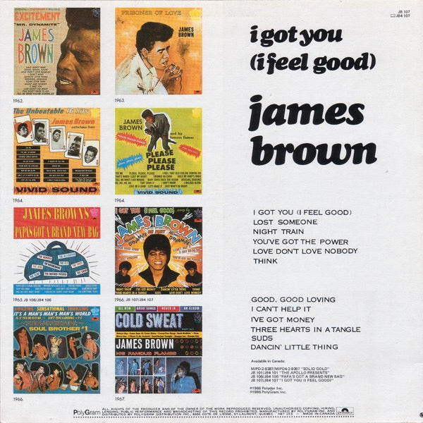 James Brown - I Got You, (I Feel Good) (Vinyl LP, Polydor, 1986) - EX / EX