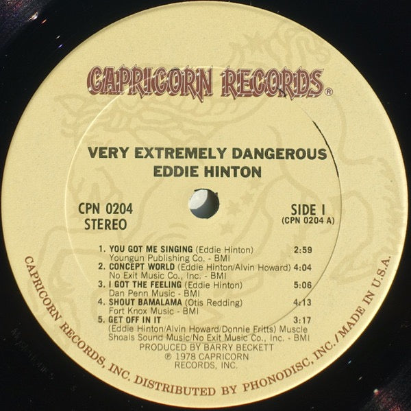 Eddie Hinton – Very Extremely Dangerous (Vinyl LP, Capricorn Records, 1978) – EX / EX