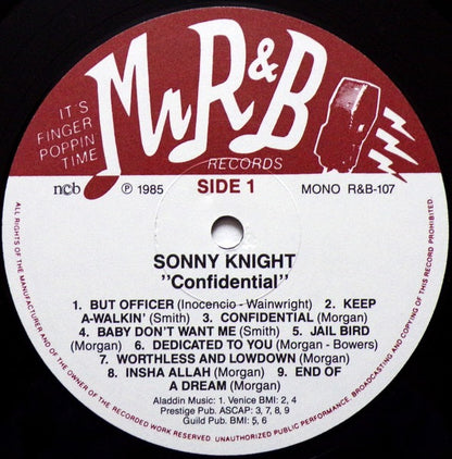 Sonny Knight – Confidential (Vinyl LP, Mr R&B, Reissue) – EX/EX