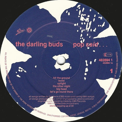 The Darling Buds - Pop (Vinyl LP, Epic, 1988) EX / EX