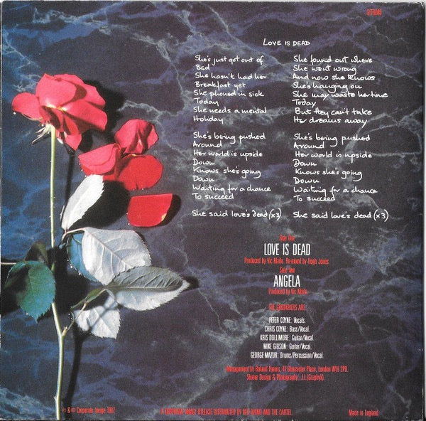 The Godfathers – Love Is Dead (Valentine’s Day Massacre Mix) (Vinyl LP, Red Rhino / The Cartel, 1987) – EX / EX