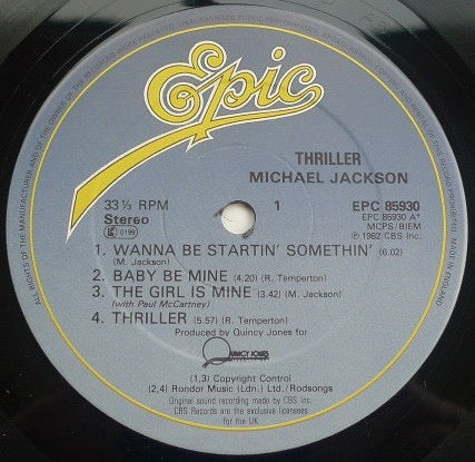 Michael Jackson – Thriller (Vinyl LP, Epic, 1982, Gatefold) – EX / EX